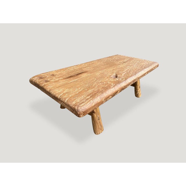 Andrianna Shamaris Midcentury Couture Teak Wood Wabi Sabi Coffee Table For Sale - Image 4 of 18