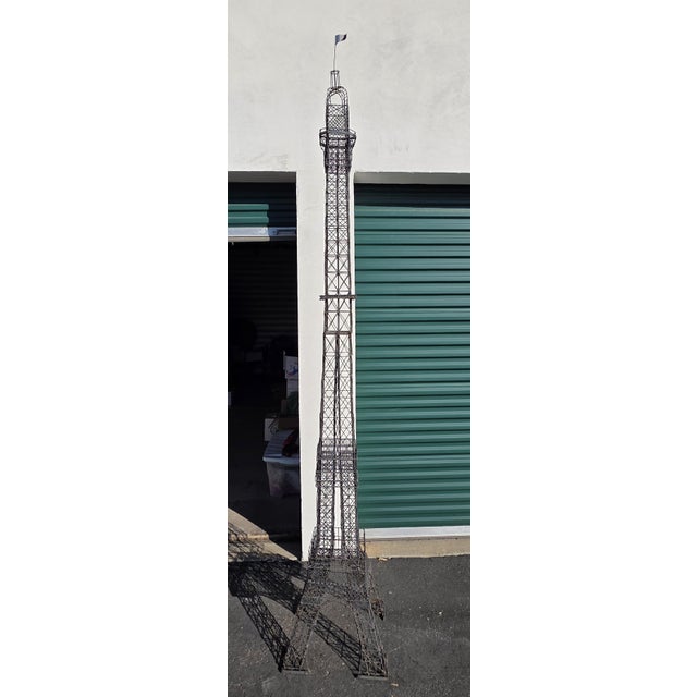 French Eiffel Tower Metal Sculpture 9' 3" Tall X 19" Wide Custom Design For Sale - Image 3 of 10
