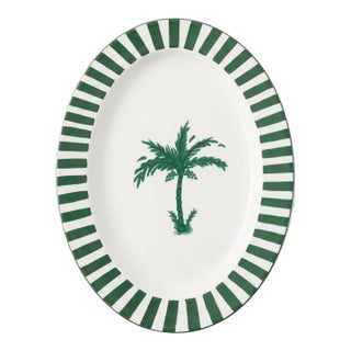 Fern & Co. X Anthropologie Palm Tree Oval Serving Platter For Sale