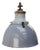 Vintage Industrial Cast Iron and Gray Enamel Pendant Light from Industria Rotterdam For Sale