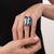This extraordinary Nadja Buckley Mid Century aquamarine and diamond cocktail ring is a dramatic 1950’s design, centered by...