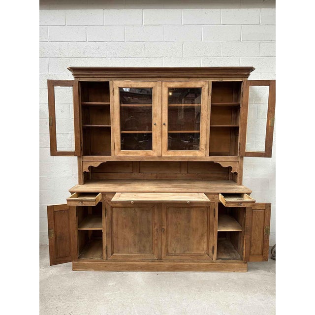 1950s Large Country Style Oak Cabinet For Sale - Image 5 of 17