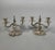 Pair of Rococo Style Silvered Bronze Candelabra, 19th Century, Louis XV Style For Sale