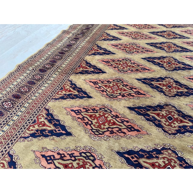 Tribal Vintage Pakistani Handmade Wool Rug 6' X 8'8" – Tribal Living Room Carpet For Sale - Image 3 of 10