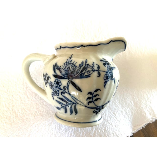 Blue Danube Vintage 1990s Blue Danube Porcelain Tea Pot/Cream/Sugar, Japan - 3 Pieces For Sale - Image 4 of 6