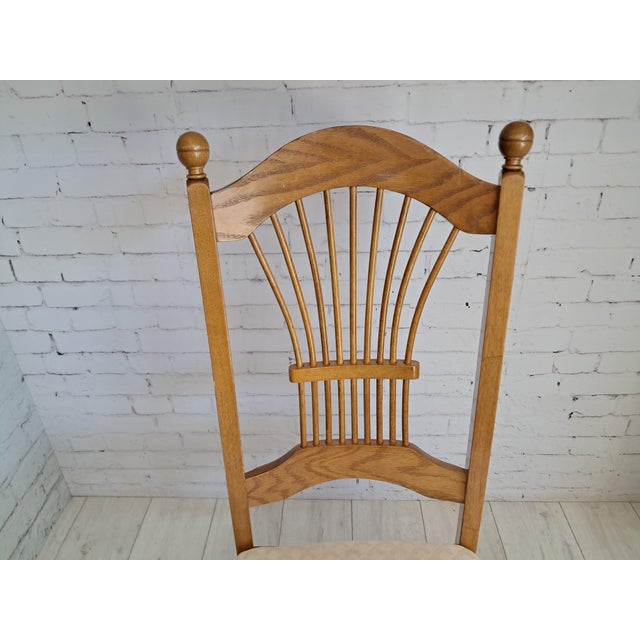 Vintage French Country Dining Chairs in Oak, 1980, Set of 4 For Sale - Image 14 of 18