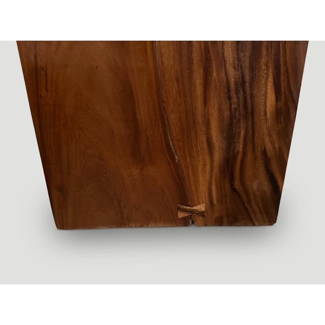 2010s Andrianna Shamaris Minimalist Suar Wood Console Table For Sale - Image 5 of 18