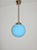 Pendant Lamp with Blue Glass Shade, 1940s., in Very Good conditions. Designed 1920 to 1949 Up to 250V (Europe/UK...