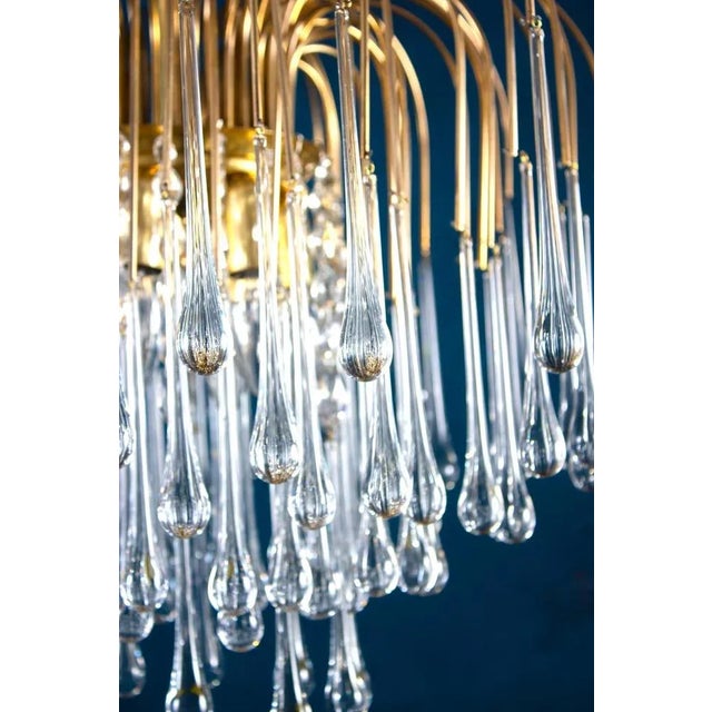 1970s Large Iridescent Murano Glass Drops Chandelier in the Style of Venini, 1970s For Sale - Image 5 of 12