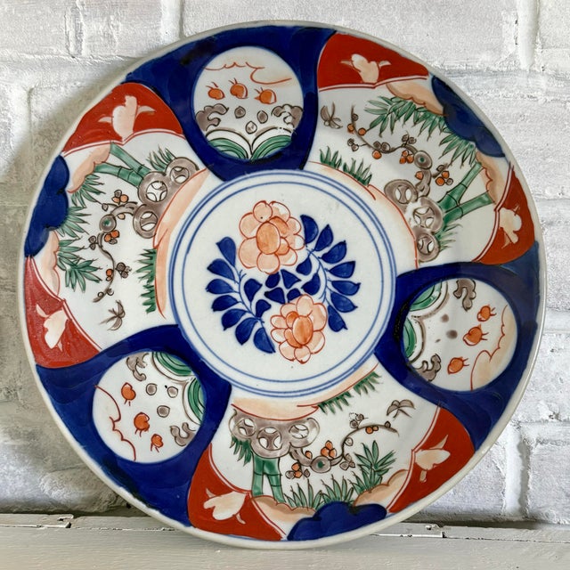 Antique Porcelain Japanese Imari Charger For Sale - Image 6 of 6