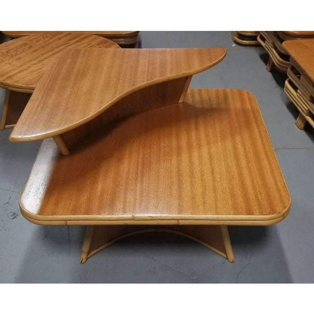 1950s Restored Rattan Living Room Table Set by Herbert & Shirley Ritts For Sale In Los Angeles - Image 6 of 10