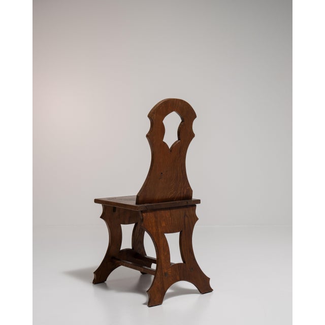 Brown Early 20th Century France Rich Walnut Brown Carved Walnut Side Chair For Sale - Image 8 of 11