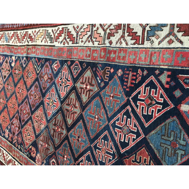 Long Antique Caucasian Rug For Sale - Image 9 of 17