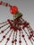 Vintage Mughal Style Red Glass and Brass Work Indian Tassels, a Pair For Sale - Image 4 of 7