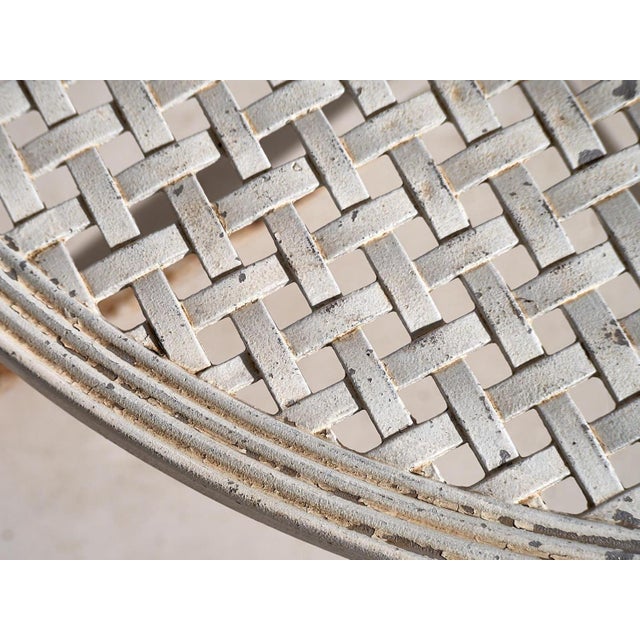 Metal Antique White Round Outdoor Table, 1930s For Sale - Image 7 of 13