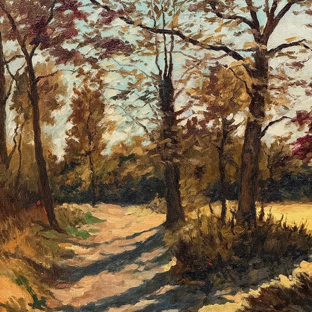 Framed Oil Painting on Canvas by Pierre Colson (1930-?) 'A Ray of Sunshine' For Sale - Image 13 of 16