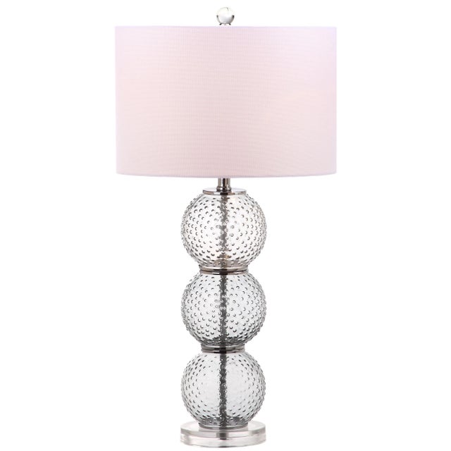 Modern 28.5 Inch H Glass Table Lamp in Smoke - a Pair For Sale - Image 3 of 4