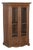 Antique Wood Glass Cabinet | Vintage Indian Armoire | Carved Teak Wood Display Cabinet | Rustic Home Decor For Sale