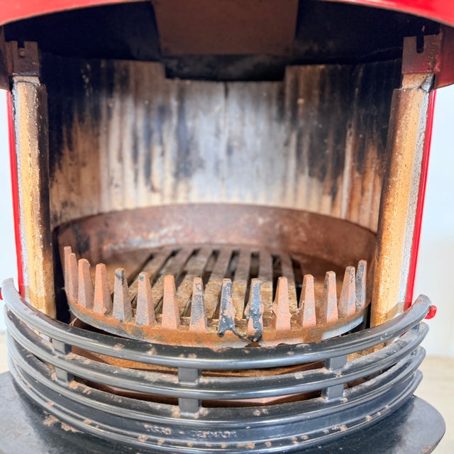 Vintage Red Wood-Burning Stove from Tasso Denmark, 1940s For Sale - Image 9 of 13