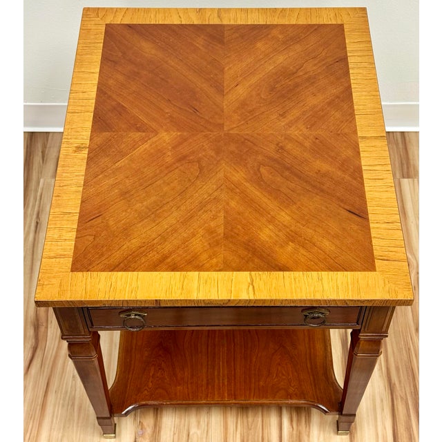 Drexel Vintage Drexel Furniture Solid Wood Side Table For Sale - Image 4 of 13