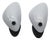 Space Age White and Black Wall Lamps, Italy, 1970s, Set of 2 For Sale
