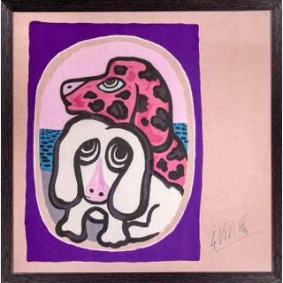 Giuseppe Viviani, Dogs, Screen Print, 1964 For Sale