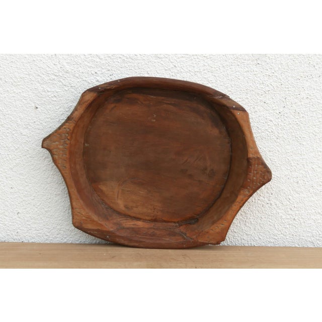 Traditional Antique Wabi Sabi Turtle Platter For Sale - Image 3 of 4