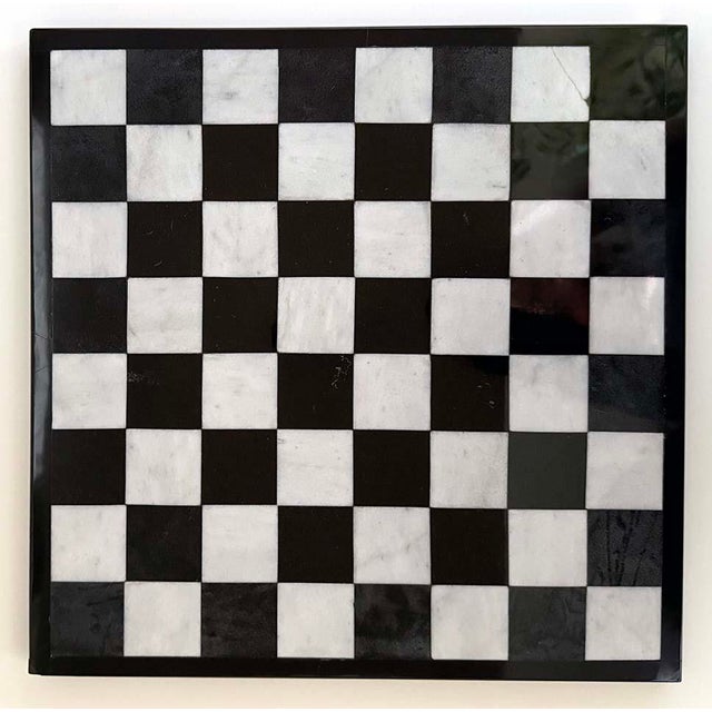 Contemporary 1980s Marble Chess Game Board and Pieces For Sale - Image 3 of 7