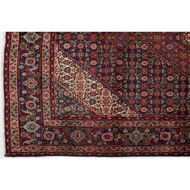 Handmade Room Size Vintage Tabriz Wool Rug With Allover Multicolor ...