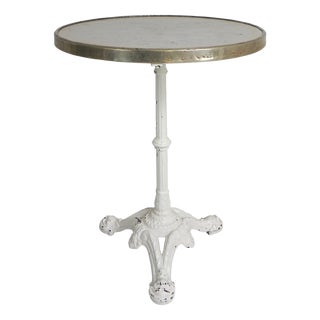 Bistro Table with Cast Iron Legs and Marble Top, 1920s For Sale