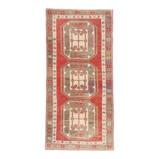 Vintage Turkish Oushak Rug, 03'04 X 06'11 For Sale