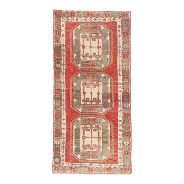 Vintage Turkish Oushak Rug, 03'04 X 06'11 For Sale