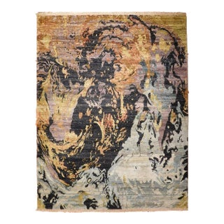 Hand-Knotted Modern Abstract Luxury Rug. 8'x 10' For Sale