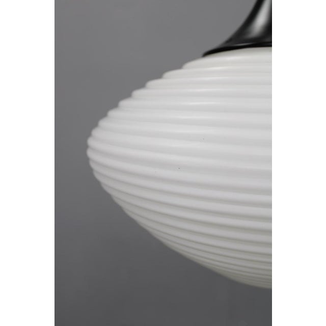 1970s Mid-Century Modern Ribbed Glass Pendant by Kamenický Šenov, 1970s For Sale - Image 5 of 12