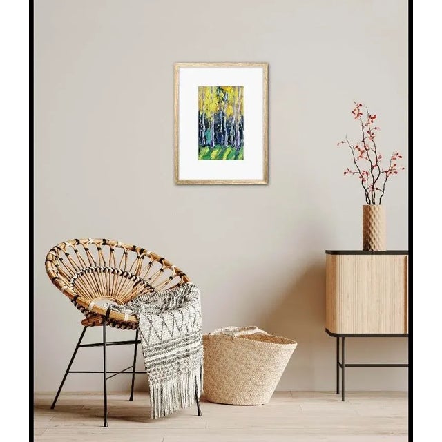 Aspen Glow, Original Impressionist Style Oil Painting Landscape Art For Sale - Image 4 of 12