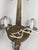 Vintage Ornate Gold-Tone Two-Light Wall Sconces With Shades - Pair For Sale - Image 12 of 18