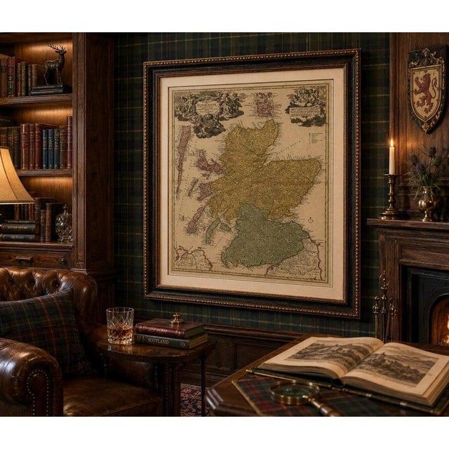 Antique Map of Scotland by Johann Baptist Homann, 1710 For Sale - Image 16 of 17