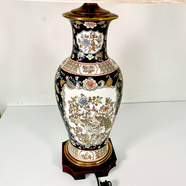 1970s Vintage Hollywood Regency Chippendale Chinoiserie Double Socket Table Lamp For Sale - Image 13 of 18