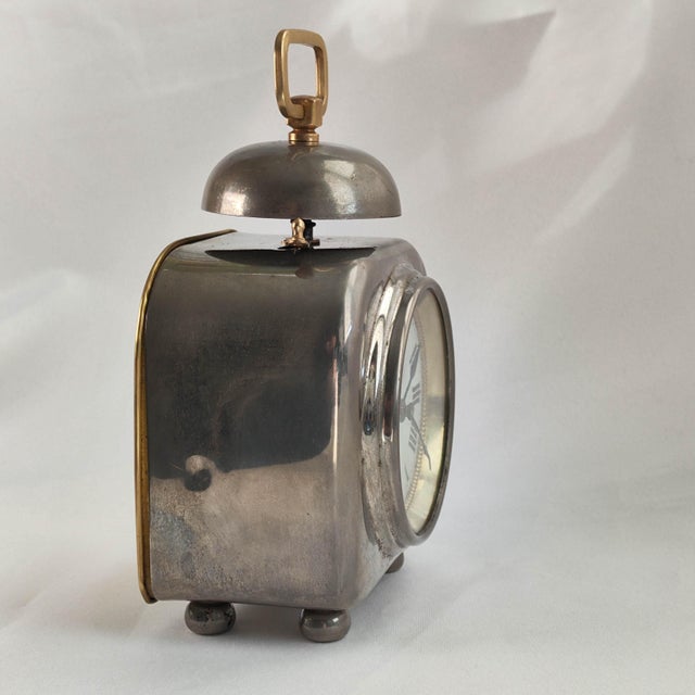 1912 French Officer's Alarm Clock Named "Quarré" by Japy Frères & Cie For Sale - Image 4 of 6