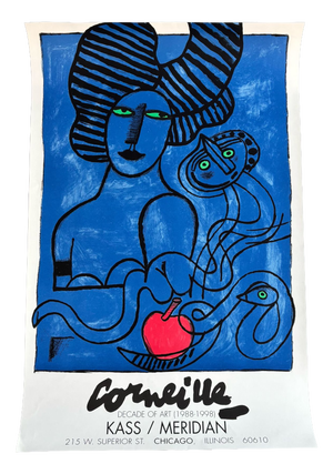 Color Lithograph Corneille Exhibition Poster, 1990s