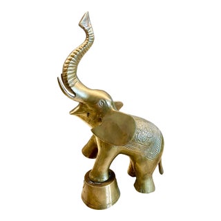 Brass Elephant Paperweight For Sale