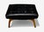1950s Danish Modern, Black Leatherette, Stained Wood, Footstool, Denmark, 1950s For Sale - Image 5 of 10