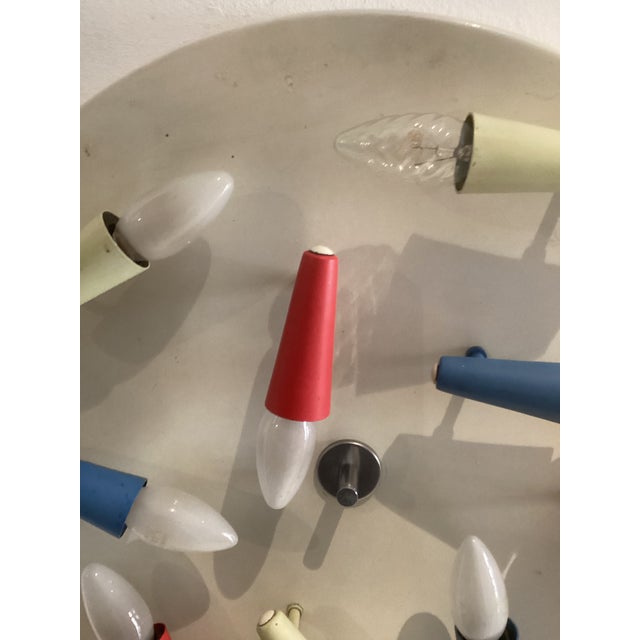 Metal Vintage Italian Ceiling Light, 1960 For Sale - Image 7 of 8