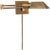 Visual Comfort Signature Studio Swing Arm Wall Light in Hand-Rubbed Antique Brass For Sale