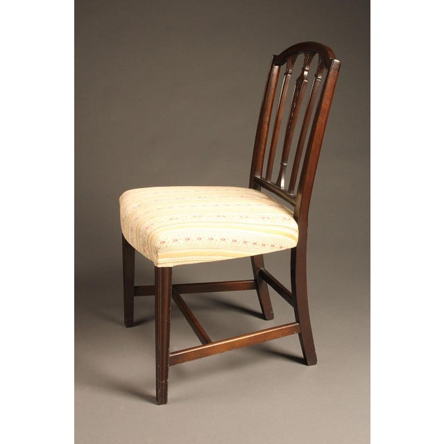 Pair of Mahogany Hepplewhite Style Side Chairs, Circa 1890 For Sale - Image 4 of 6