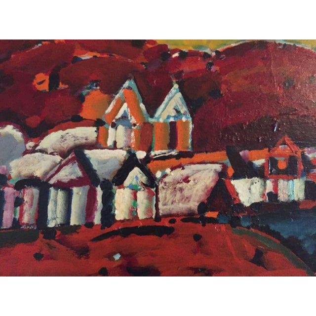 1970s Julio Barragan, Paisaje de la Rioja Argentinian Modernist Concretist Cubist Oil Painting, 1972 For Sale - Image 5 of 7