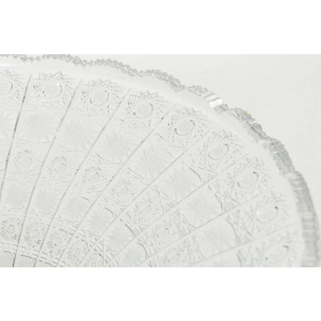 Vintage Cut Crystal Center Piece Bowl For Sale In New York - Image 6 of 10