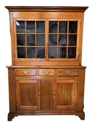 19th Century American Pennsylvania Dutch Step-Back Cupboard