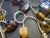 Early MCM Jewelry Bohemia Glass Lampwork, Early Mold Amber Glass and Sommerso Foil Glass. For Sale In South Bend - Image 6 of 8