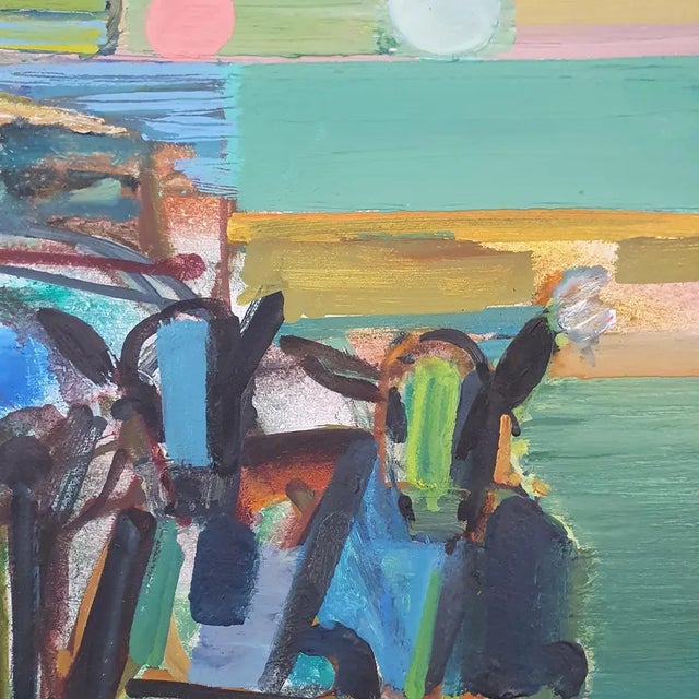 1970s 1978 Mid-Century Swedish Modernist Oil Painting by Fredrik Rohde For Sale - Image 5 of 18